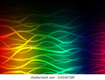 Dark Multicolor, Rainbow vector natural elegant template. A completely new color illustration in doodle style. The pattern can be used for coloring books and pages for kids.
