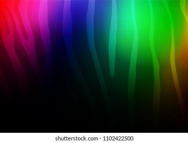 Dark Multicolor, Rainbow vector natural elegant pattern. Doodles on blurred abstract background with gradient. The completely new template can be used for your brand book.