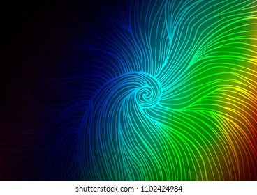 Dark Multicolor, Rainbow vector natural abstract background. Sketchy hand drawn doodles on blurred background. A new texture for your design.