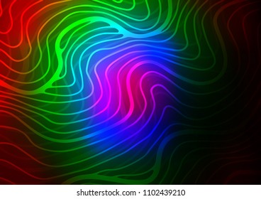 Dark Multicolor, Rainbow vector natural elegant background. Sketchy hand drawn doodles on blurred background. The textured pattern can be used for website.
