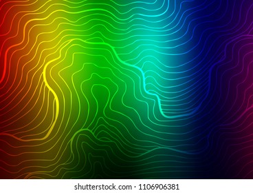 Dark Multicolor, Rainbow vector natural abstract background. Ethnic elegant natural pattern with gradient. The pattern can be used for coloring books and pages for kids.