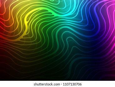 Dark Multicolor, Rainbow vector natural elegant template. Blurred decorative design in Indian style with Zen tangles. The textured pattern can be used for website.