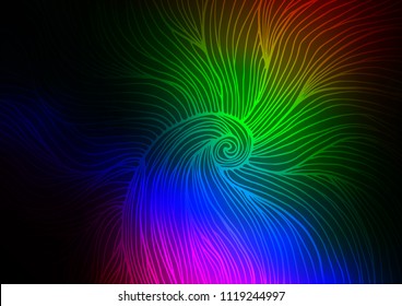 Dark Multicolor, Rainbow vector natural elegant background. Doodles on blurred abstract background with gradient. The completely new template can be used for your brand book.