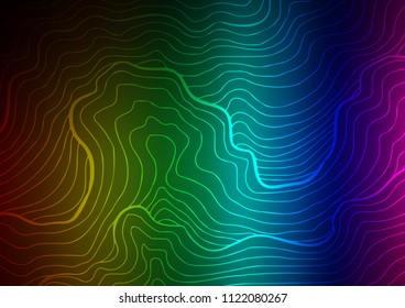 Dark Multicolor, Rainbow vector natural abstract template. Glitter abstract illustration with doodles and Zen tangles. The completely new template can be used for your brand book.
