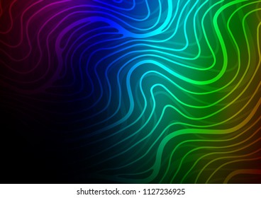 Dark Multicolor, Rainbow vector natural elegant template. Geometric doodle illustration in Origami style with gradient. The completely new template can be used for your brand book.