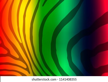 Dark Multicolor, Rainbow vector natural abstract texture. An elegant bright illustration with lines in Natural style. The best blurred design for your business.