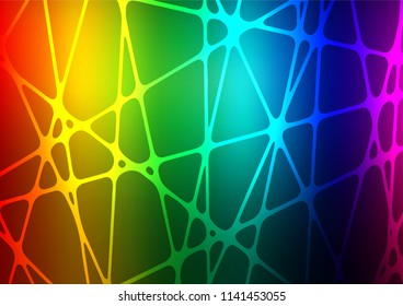 Dark Multicolor, Rainbow vector natural abstract background. Geometric doodle illustration  style with gradient. The pattern can be used for coloring books and pages for kids.