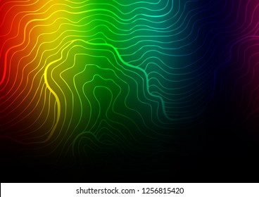 Dark Multicolor, Rainbow vector natural abstract background. Decorative shining illustration with doodles on abstract template. A completely new design for your business.