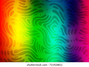 Dark Multicolor, Rainbow vector natural abstract template. Geometric doodle illustration in Origami style with gradient. The elegant pattern can be used as a part of a brand book.