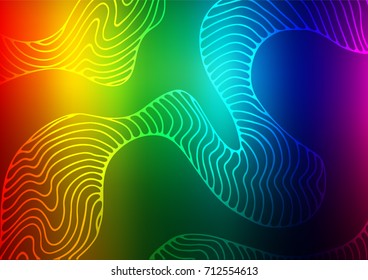 Dark Multicolor, Rainbow vector natural abstract template. Brand-new colored illustration in blurry style with doodles. The best blurred design for your business.