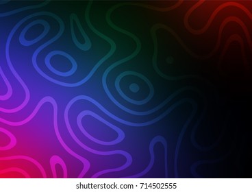 Dark Multicolor, Rainbow vector natural abstract template. Colorful abstract illustration with lines in Asian style. The textured pattern can be used for website.