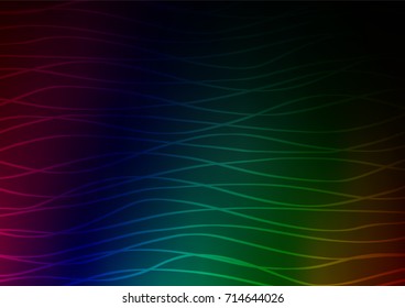 Dark Multicolor, Rainbow vector natural elegant pattern. Doodles on blurred abstract background with gradient. A new texture for your design.