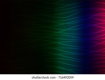 Dark Multicolor, Rainbow vector natural elegant template. Brand-new colored illustration in blurry style with doodles. The template can be used as a background for cell phones.