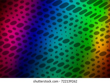 Dark Multicolor, Rainbow vector natural elegant template. Brand-new colored illustration in blurry style with doodles. Brand-new style for your business design.