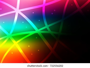 Dark Multicolor, Rainbow vector natural abstract background. Ethnic elegant natural pattern with gradient. The pattern can be used for coloring books and pages for kids.