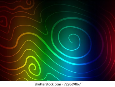 Dark Multicolor, Rainbow vector natural elegant background. Glitter abstract illustration with doodles and Zen tangles. The pattern can be used for wallpapers and coloring books.