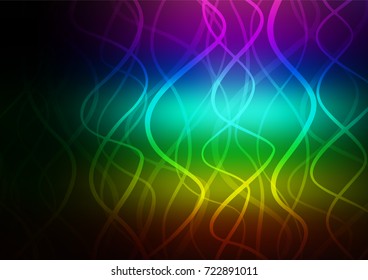 Dark Multicolor, Rainbow vector natural elegant texture. A vague abstract illustration with doodles in Indian style. The template can be used as a background for cell phones.