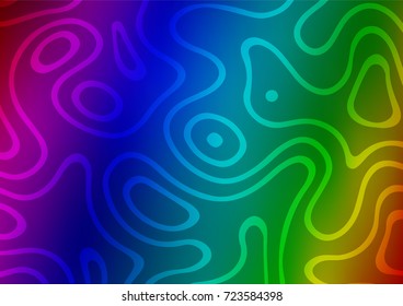 Dark Multicolor, Rainbow vector natural abstract template. Colorful abstract illustration with lines in Asian style. The pattern can be used for heads of websites and designs.