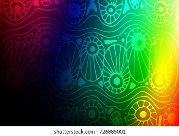 Dark Multicolor, Rainbow vector natural elegant pattern. Geometric doodle illustration in Origami style with gradient. The completely new template can be used for your brand book.