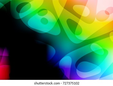 Dark Multicolor, Rainbow vector natural abstract texture. A vague abstract illustration with doodles in Indian style. The textured pattern can be used for website.