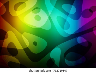 Dark Multicolor, Rainbow vector natural elegant template. Decorative shining illustration with doodles on abstract template. A completely new design for your business.