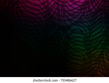 Dark Multicolor, Rainbow vector natural abstract texture. An elegant bright illustration with lines in Natural style. The elegant pattern can be used as a part of a brand book.