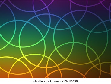 Dark Multicolor, Rainbow vector natural elegant template. Modern geometrical abstract illustration with doodles. Hand painted design for web, leaflet, textile.