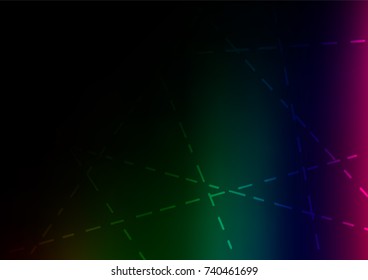 Dark Multicolor, Rainbow vector natural abstract template. Glitter abstract illustration with doodles and Zen tangles. The completely new template can be used for your brand book.
