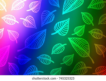 Dark Multicolor, Rainbow vector natural abstract pattern. Decorative shining illustration with doodles on abstract template. The pattern can be used for heads of websites and designs.