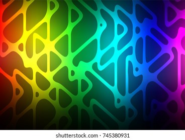 Dark Multicolor, Rainbow vector natural abstract background. A completely new color illustration in doodle style. The pattern can be used for wallpapers and coloring books.
