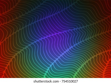 Dark Multicolor, Rainbow vector natural abstract template. Decorative shining illustration with doodles on abstract template. The pattern can be used for coloring books and pages for kids.