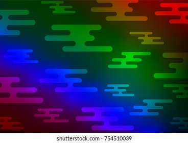Dark Multicolor, Rainbow vector natural abstract texture. Shining colored illustration with doodles in Zen tangle style. Brand-new design for your business.