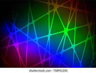 Dark Multicolor, Rainbow vector natural abstract template. Decorative shining illustration with doodles on abstract template. The textured pattern can be used for website.