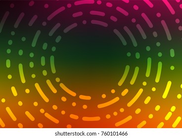 Dark Multicolor, Rainbow vector natural elegant background. An elegant bright illustration with lines in Natural style. The completely new template can be used for your brand book.