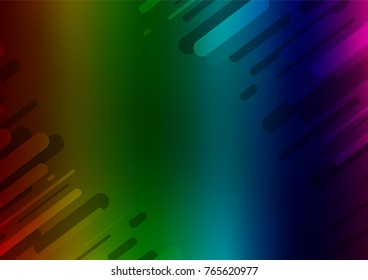 Dark Multicolor, Rainbow vector natural abstract template. Creative illustration in blurred style with doodles and Zen tangles. The template can be used as a background for cell phones.