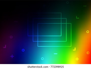 Dark Multicolor, Rainbow vector natural elegant template. A vague abstract illustration with doodles in Indian style. The completely new template can be used for your brand book.