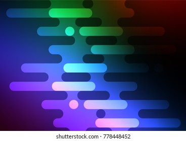 Dark Multicolor, Rainbow vector natural elegant pattern. Modern geometrical abstract illustration with doodles. Hand painted design for web, leaflet, textile.
