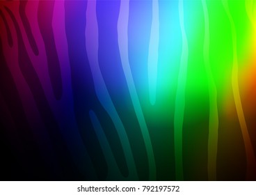 Dark Multicolor, Rainbow vector natural elegant pattern. Colorful illustration in abstract style with doodles and Zen tangles. The pattern can be used for wallpapers and coloring books.