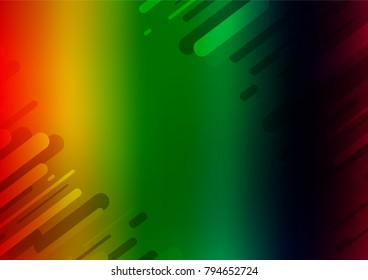 Dark Multicolor, Rainbow vector natural abstract template. Glitter abstract illustration with doodles and Zen tangles. A completely new template for your business design.