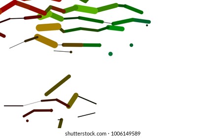 Dark Multicolor, Rainbow vector pattern with rounded lines. Capsules on blurred abstract background with gradient. Smart design for your business advert.