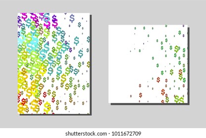 Dark Multicolor, Rainbow vector pattern for posters. Web interface on abstract background with colorful gradient. Completely new template for your brand book.