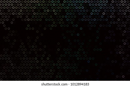 Dark Multicolor, Rainbow vector  pattern with spheres. Abstract illustration with colored bubbles in nature style. New design for ad, poster, banner of your website.