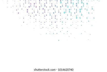 Dark Multicolor, Rainbow vector pattern with Digit symbols. Illustration with Numeral symbols on abstract template. The pattern can be used as ads, poster, banner for books.