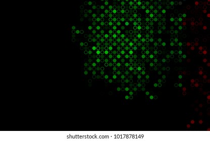 Dark Multicolor, Rainbow vector  pattern with spheres. Blurred decorative design in abstract style with bubbles. The pattern can be used for aqua ad, booklets.