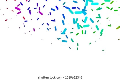 Dark Multicolor, Rainbow vector pattern with rounded lines. Decorative shining illustration with lines on abstract template. The pattern can be used for websites.