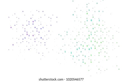 Dark Multicolor, Rainbow vector pattern with Digit symbols. Illustration with Numeral symbols on abstract template. Template can be used as a background for ads of typography.