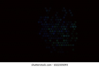 Dark Multicolor, Rainbow vector  pattern with spheres. Beautiful colored illustration with blurred circles in nature style. The pattern can be used for beautiful websites.