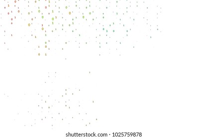 Dark Multicolor, Rainbow vector pattern with Digit symbols. Illustration with Numeral symbols on abstract template. Template can be used as a background for ads of typography.