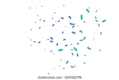 Dark Multicolor, Rainbow vector pattern with rounded lines. Glitter abstract illustration with colored sticks. The pattern can be used as ads, poster, banner for medicine.