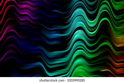 Dark Multicolor, Rainbow vector pattern with lamp shapes. Creative geometric illustration in marble style with gradient. The template for cell phone backgrounds.